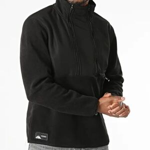 SUPERDRY Outdoor Mountain Sport Fleece Pullover Black Jacket Men’s 2XL